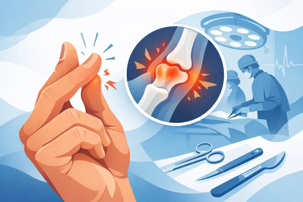 Estalo no dedo precisa cirurgia?