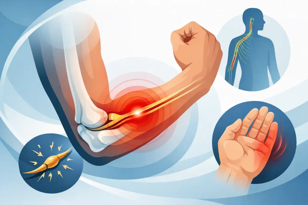 Sintomas da compressão do nervo ulnar no cotovelo